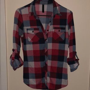 RNB size Medium  plaid long sleeve button up